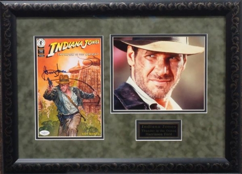 Harrison Ford Signed Indiana Jones Comic Book Framed Display